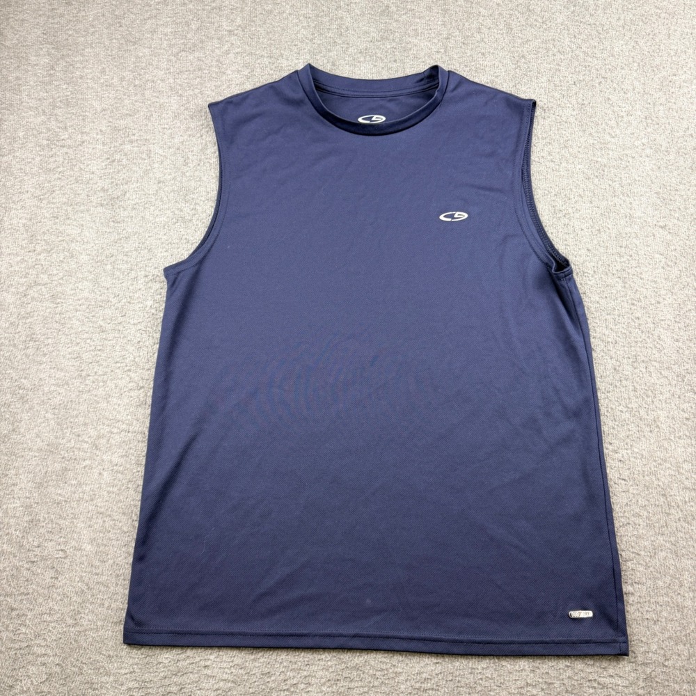 C9 by Champion Men's M Medium Duo Dry Sleeveless Muscle Shirt Navy Blue S9495
